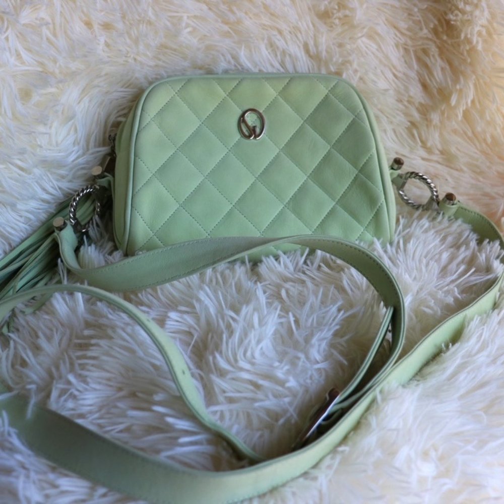 ST. JOHN QUILTED TASSEL CROSSBODY BAG